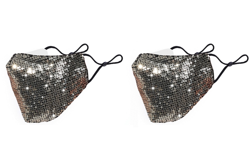 Image 5: Washable Sequin Face Masks