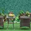 Image 3: Outsunny Three-Piece Outdoor Rattan-Effect Bistro Set 