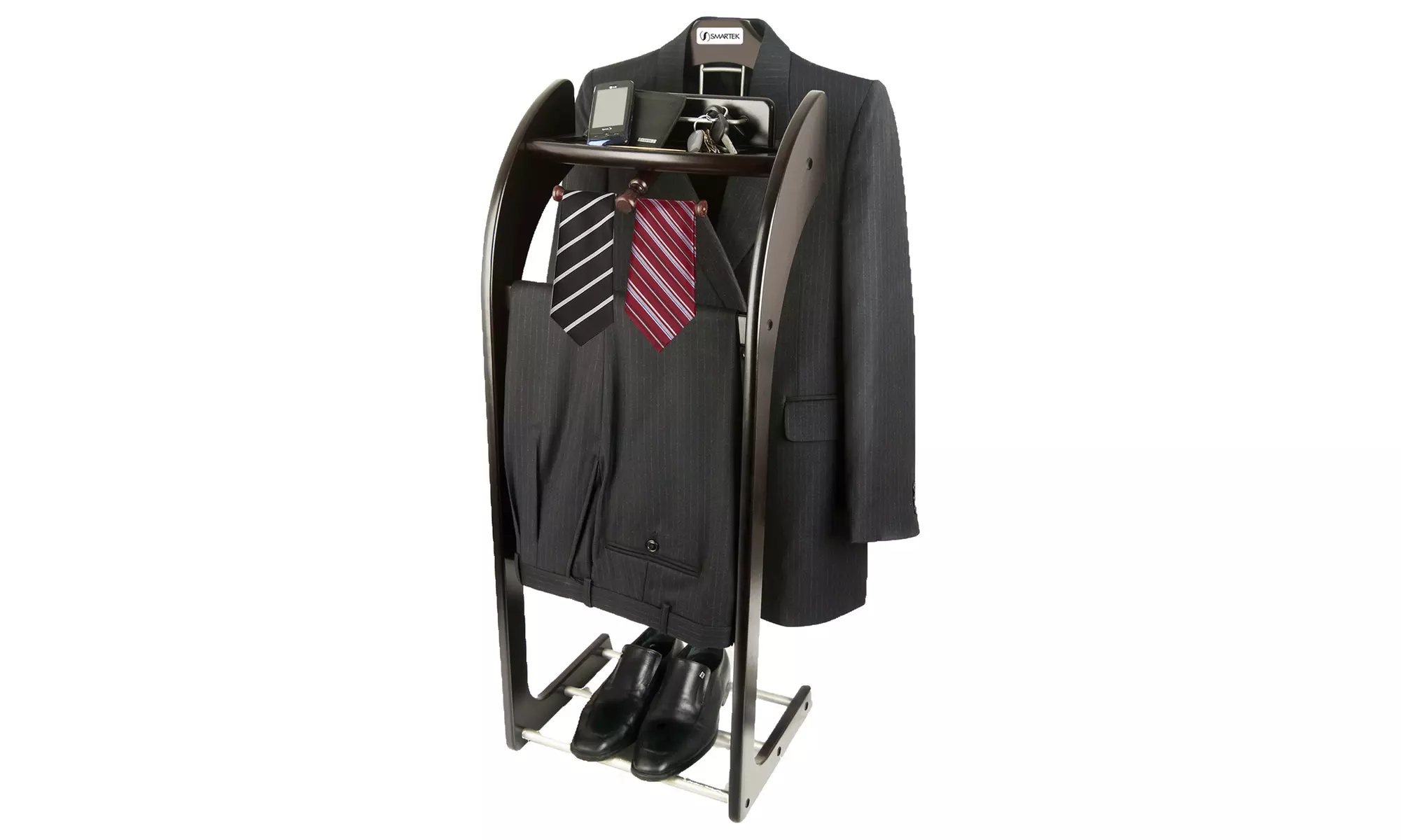 Smartek Deluxe Wooden Valet Stand - Second Medium