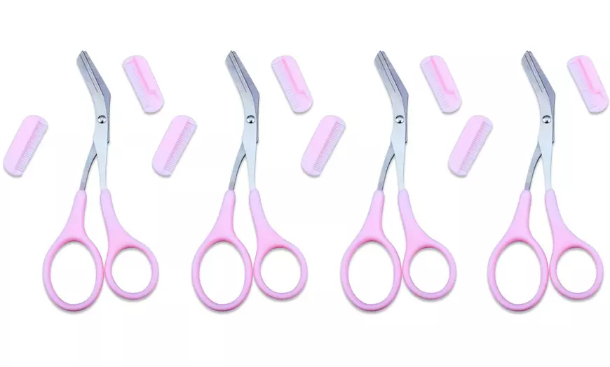 Image 5: One, Two or Four Pairs of Eyebrow Trimmer Scissors
