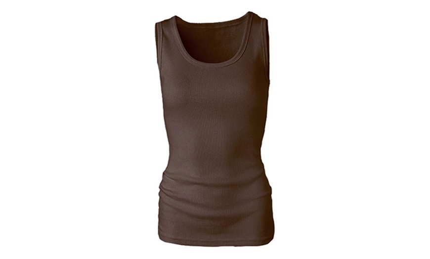 Image 3: Ten Ribbed Tank Tops