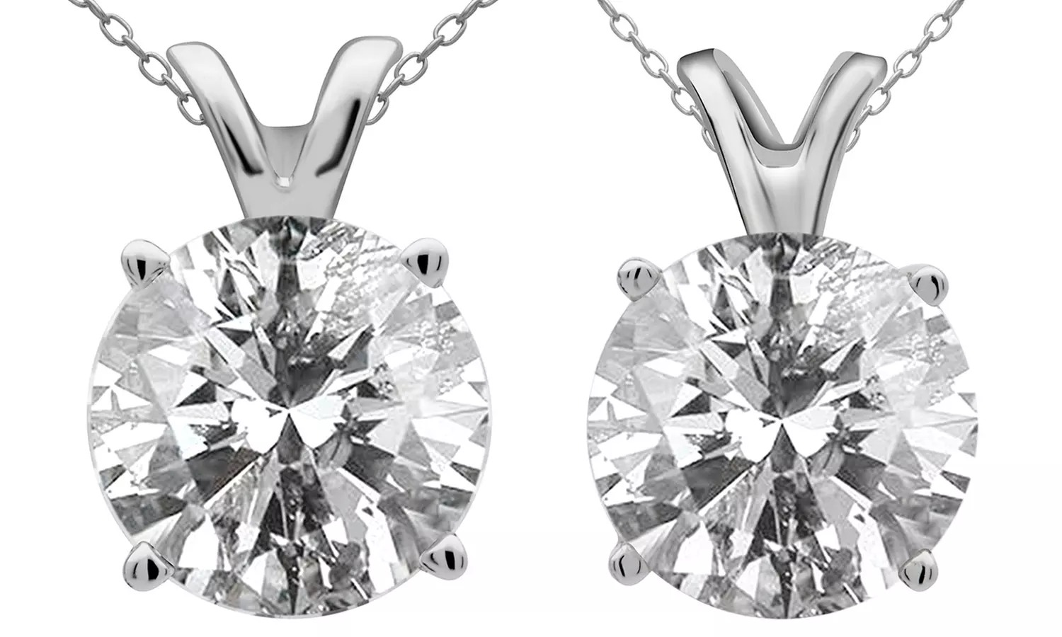 1.00–2.00 CTW Round Diamond Solitaire Pendants by Brilliant Diamond - Primary Image