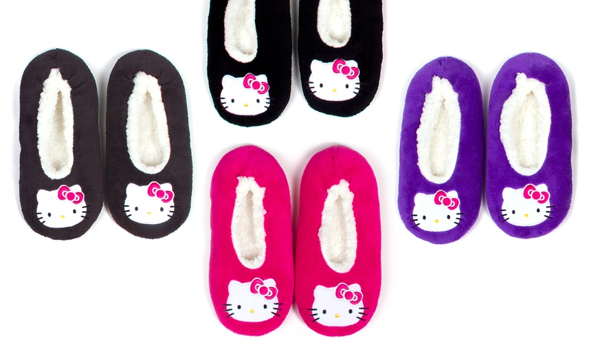 Hello Kitty Girls Slipper Socks Groupon Goods 0311