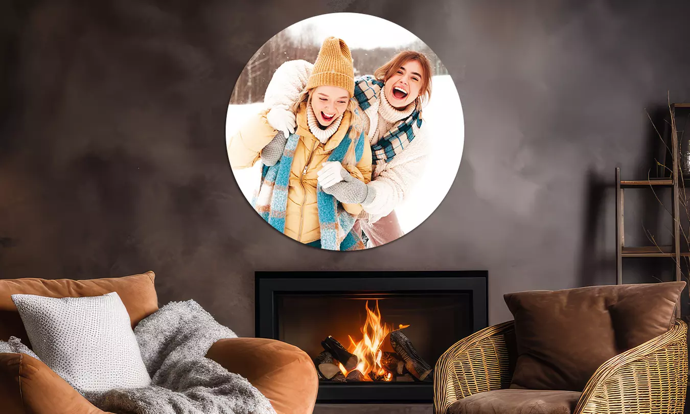 Jouw foto op een wandcirkel