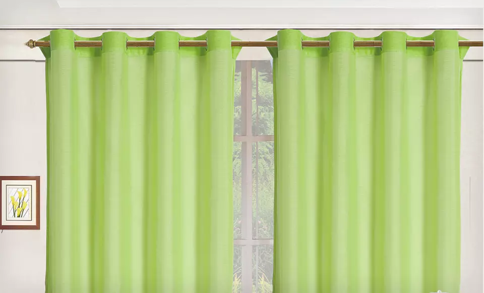 $12.99 for Sheer Elegance 108”x84” Window Panels with Grommets ($90 List Price). Multiple Colors. Free Returns. - Second Medium