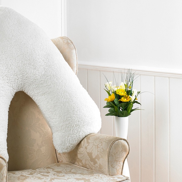 teddy fleece v shaped pillow