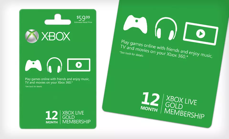 $45 for an Xbox Live 12-Month Gold Membership ($59.99 List Price). Free Shipping. - Second Medium