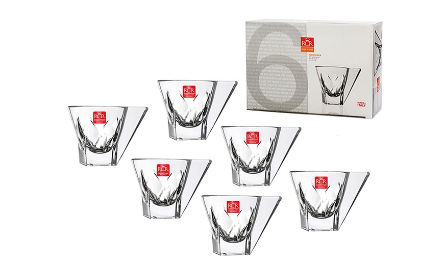 Image 1: RCR Six-Piece Crystal Tea Cup Set