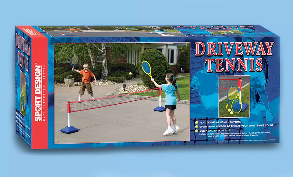 Driveway Tennis Set with Rackets and Net - Second Medium