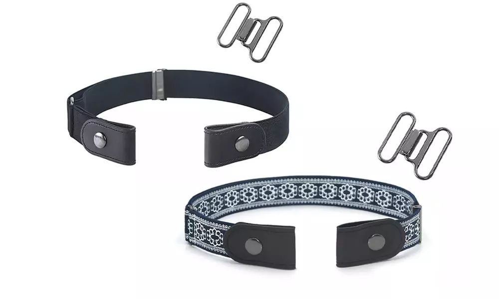 1x oder 2x schnallenloser, elastischer Gürtel