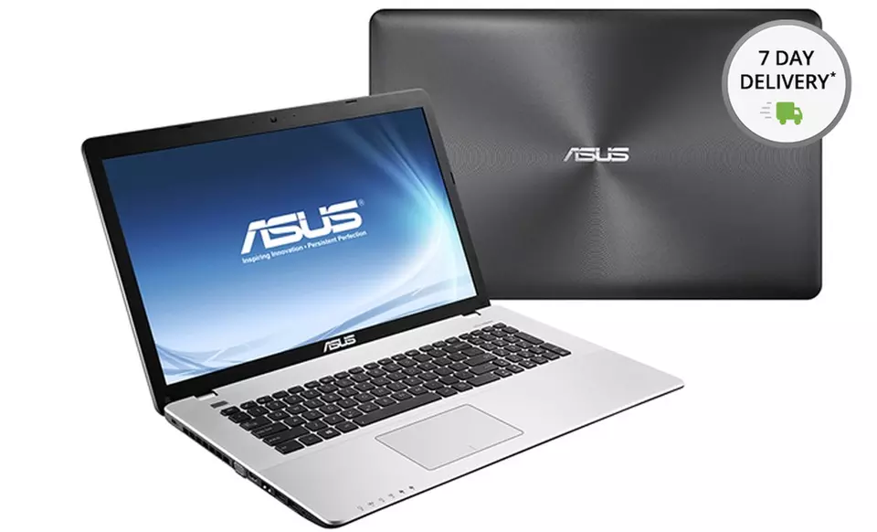 ASUS 17.3 In. Notebook with 3.4GHz Intel Quad-Core Processor, 8GB RAM, and 1TB Hard Drive (X750JA-DB71). Free Returns. - Primary Image