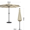 Image 6: Rotatable Solar Strip Lighting Umbrella with Fillable Base