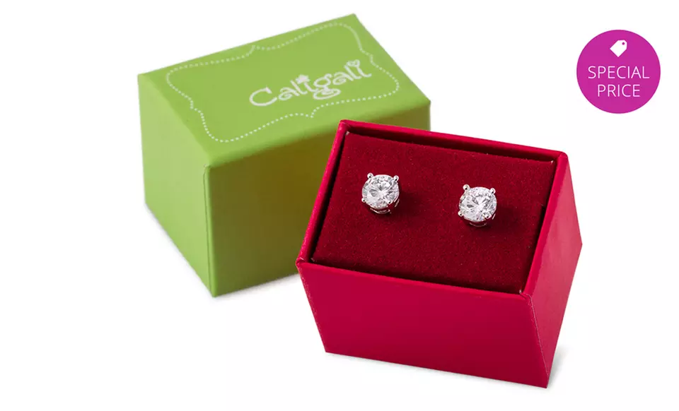 Cali Gali 2-Carat Cubic Zirconia Stud Earrings - Primary Image