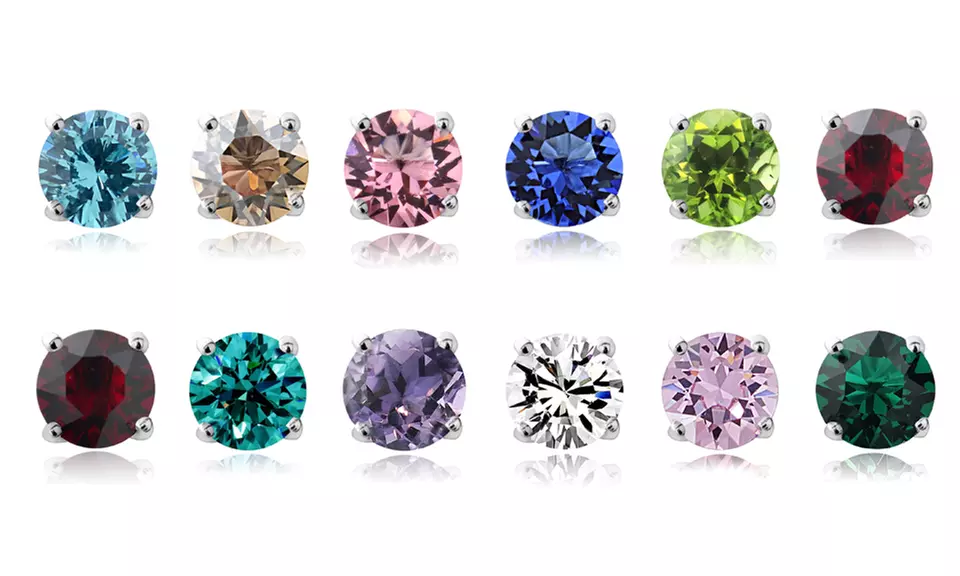 Swarovski Elements Birthstone Stud Earrings - Primary Image
