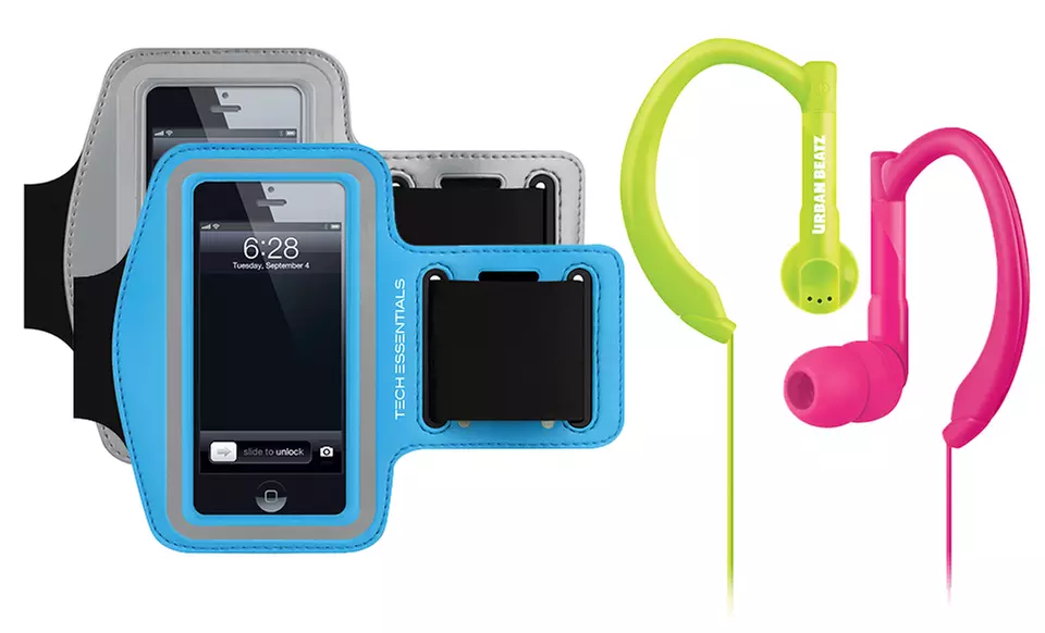 Merkury Innovations Sport Earbuds and Matching Armband for iPhone 5/5S/5C or 5th Generation iPod Touch - Primary Image