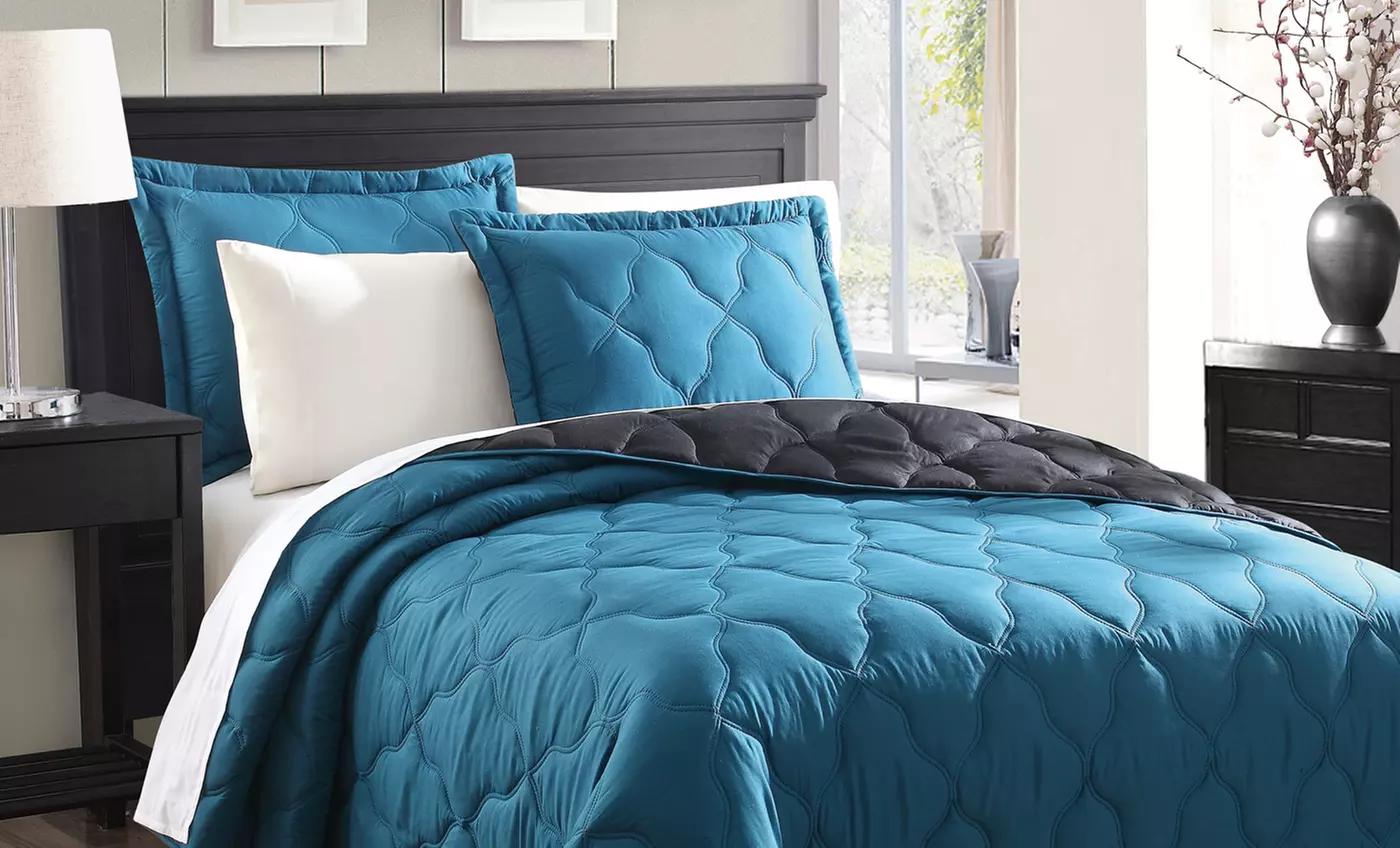 3-Piece Quilted Reversible Coverlet Set in King or Queen from $39.99–$49.99. Multiple Colors Available. Free Returns. - Primary Image