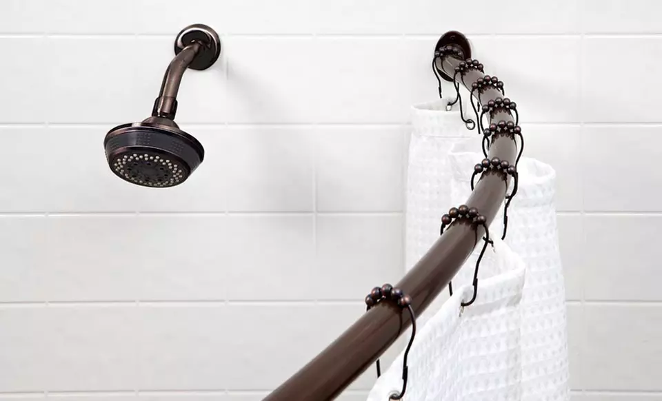 $22.99 for a Bath Bliss 72" Curved Shower-Curtain Rod ($122 List Price). Multiple Finishes. Free Shipping & Returns. - Primary Image