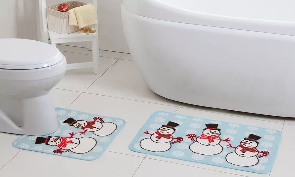 Christmas Holiday Bath-Rug Set (2-Piece) - Primary Image
