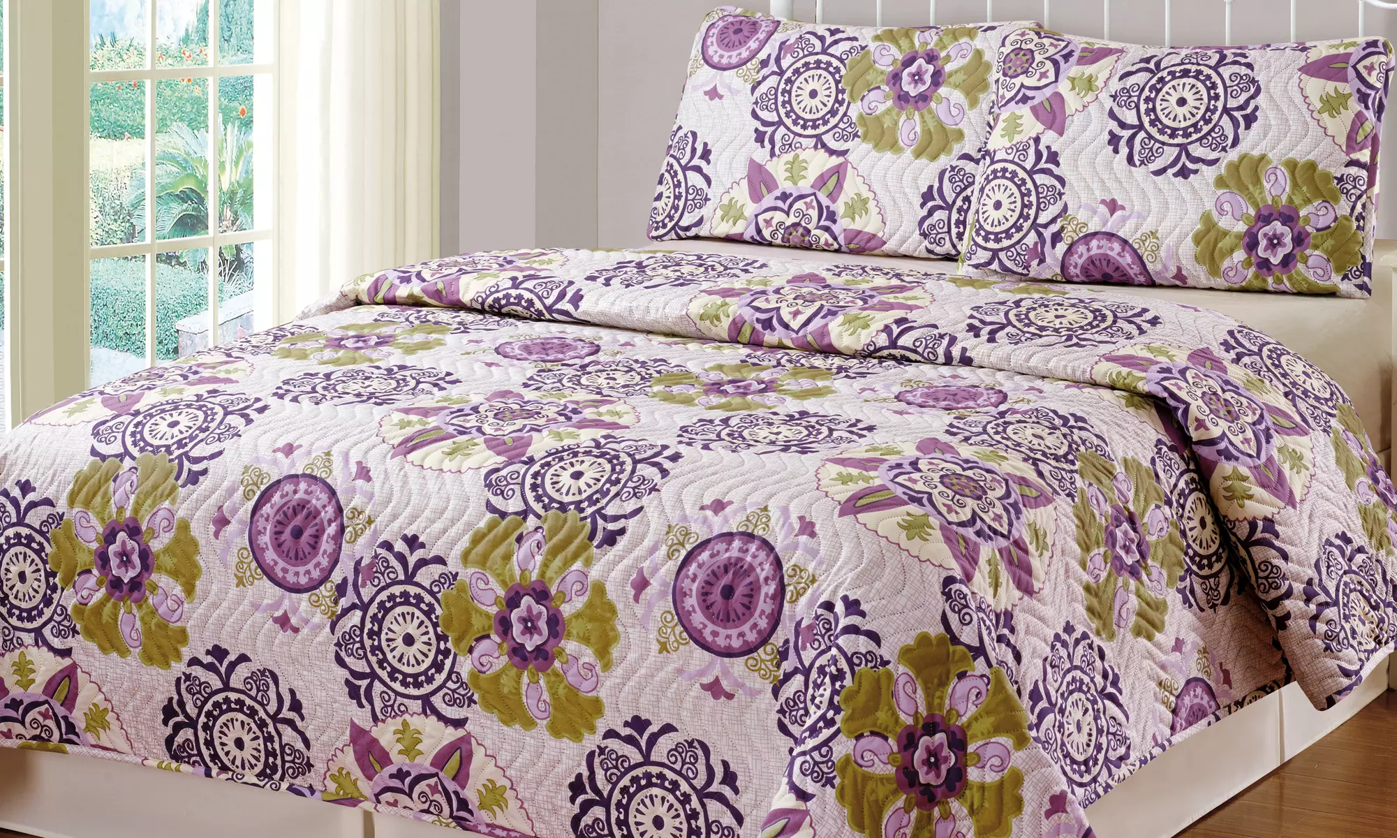 Monaco Purple Quilt Set (3-Piece) - Primary Image