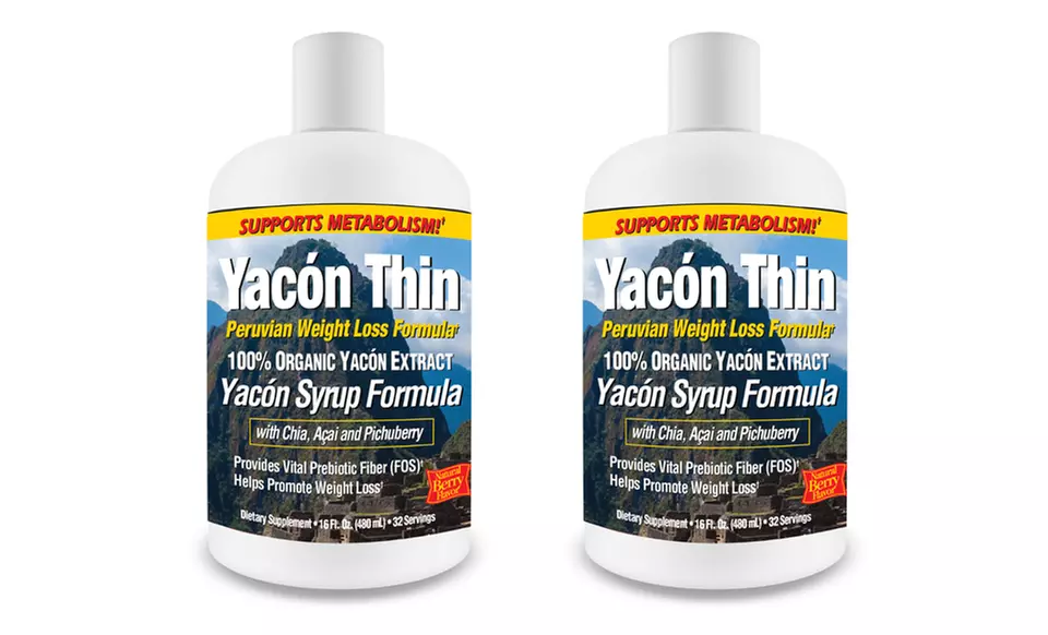 1 or 2 Bottles of Organic Yacón Thin Weight-Loss Supplement; 16 Fl. Oz. - Second Medium
