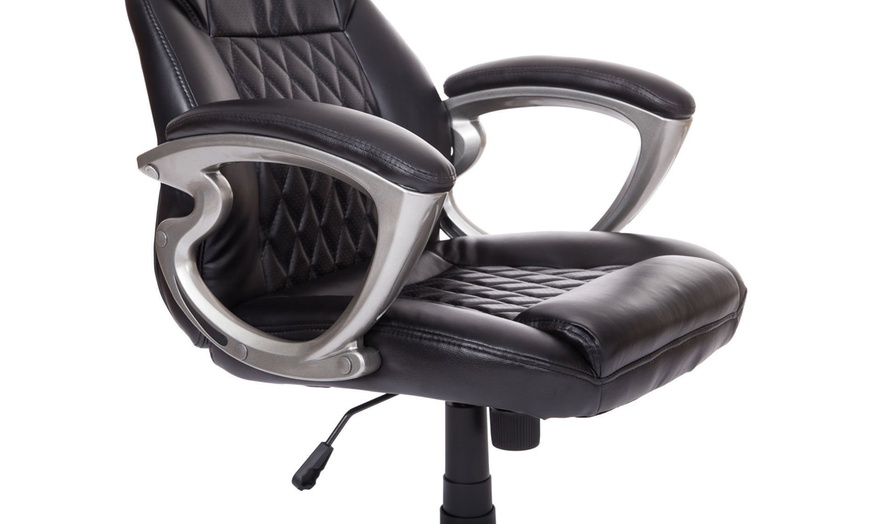 Image 3: Homcom Swivel Desk Chair