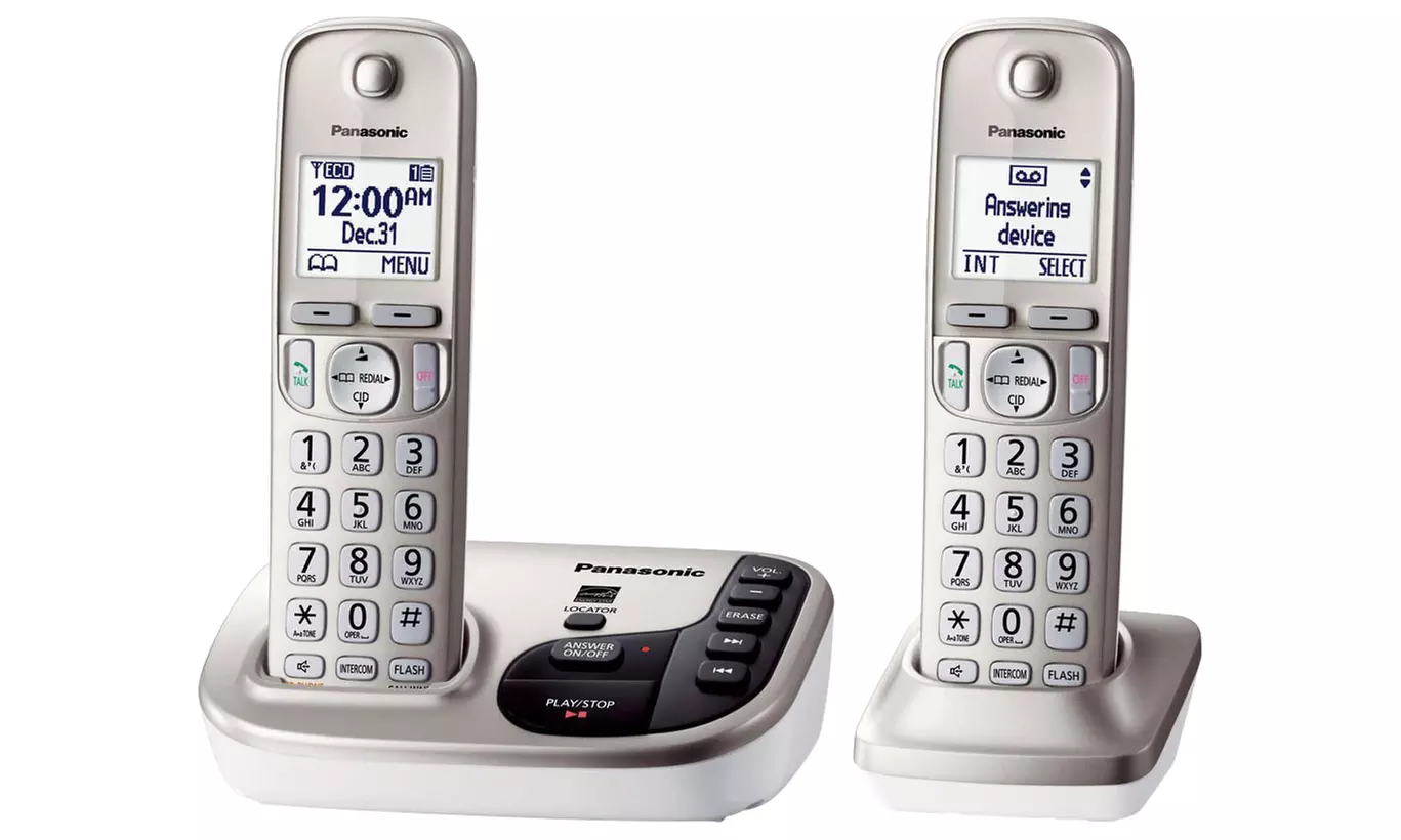 Panasonic Dect 6.0 2-Handset Cordless Telephone with Digital Answering System - Primary Image