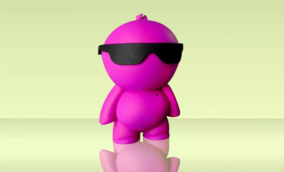 iHip Little Dude Robot Mini Speaker in Black, Blue, Pink, or White. Free Returns. - Second Medium
