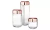 Metrix Copper Lid Glass Storage Containers (Set of 3)