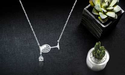 Up to 88% Off Wine Glass Necklace from Novadab