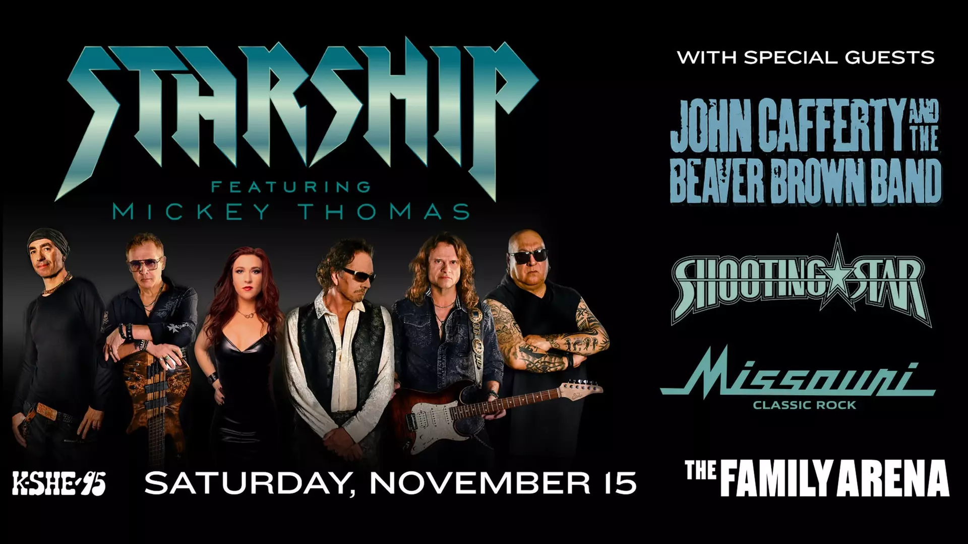Starship W/ Mickey Thomas w/ John Cafferty & The Beaver Brown Band, Shooting Star on November 15 at 6 p.m. - Primary Image