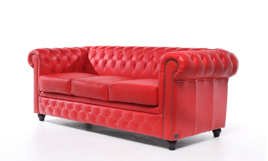 Image 34: Sofas Chesterfield en cuir authentiques 