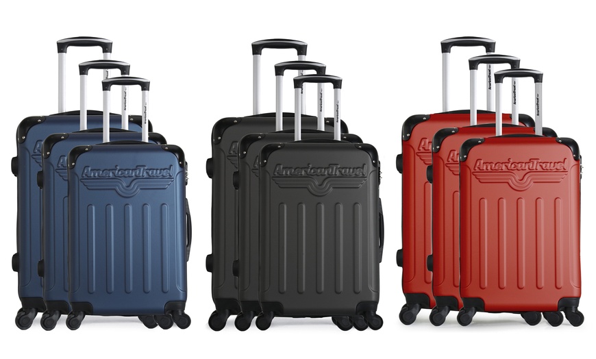 Image 1: Three American Travel Suitcases