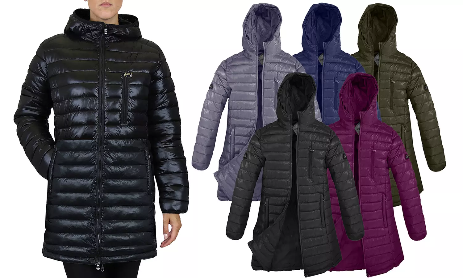 Spire By Galaxy Women's Lightweight Puffer Jacket. Plus Sizes Available. - Primary Image