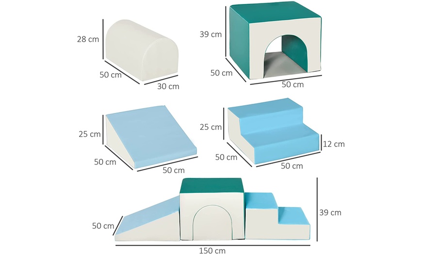 Image 5: HomCom Soft Play Sets for Toddlers