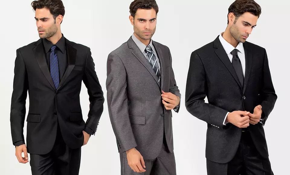 Albini Men's 2-Button Suits. Multiple Styles and Colors Available. Free Returns. - Primary Image