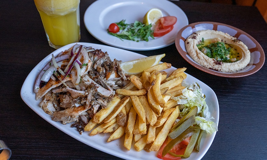 Image 1: Two-Course Meal for Two or Four at Shawarma Hut