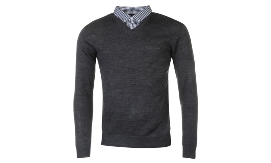 Image 4: Pierre Cardin Mock V-Neck Jumper