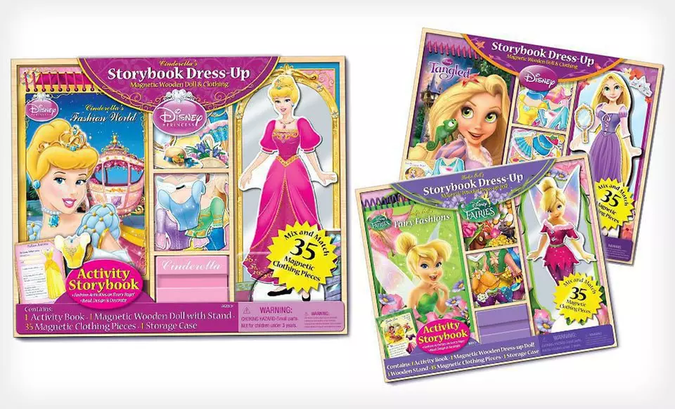 $8 for a Disney 35-Piece Wood-Doll Set ($19.99 List Price). Three Options Available. - Primary Image