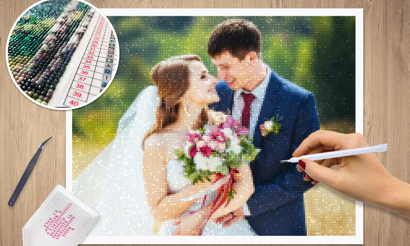 Je eigen foto in diamond painting