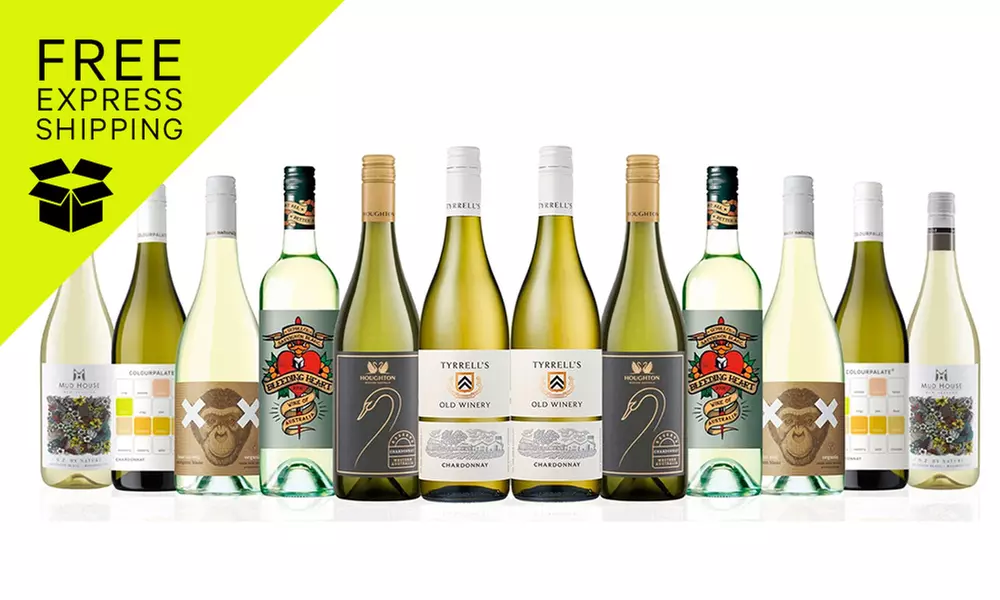 FREE SHIPPING: Mixed Aussie White Wine Dozen feat. Tyrrell's Old Winery Chardonnay (12 Bottles) (Up to 52% Off) - Primary Image