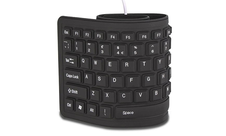 Image 5: Black Silicone Keyboard