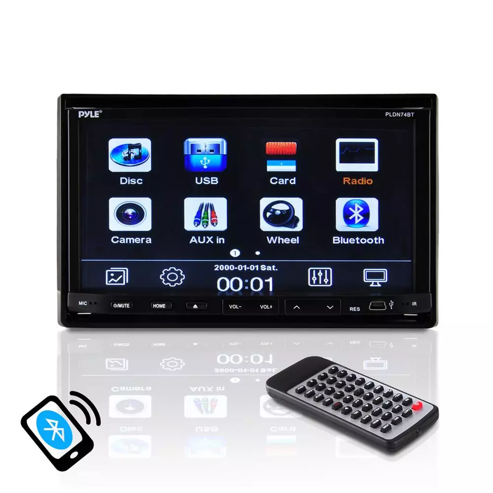 Pyle 7" Vehicle Double DIN Multimedia Player with Touchscreen - Primary Image