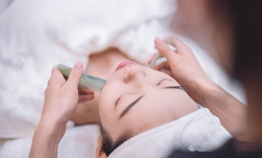 Image 2: Lymphatic Guasha Massage with Soothing or Collagen Mask and Massage