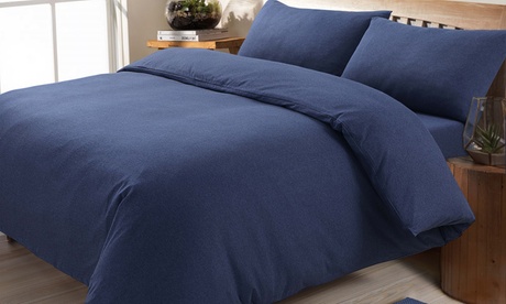 Housse de couette en coton jersey super doux, drap housse ou oreiller