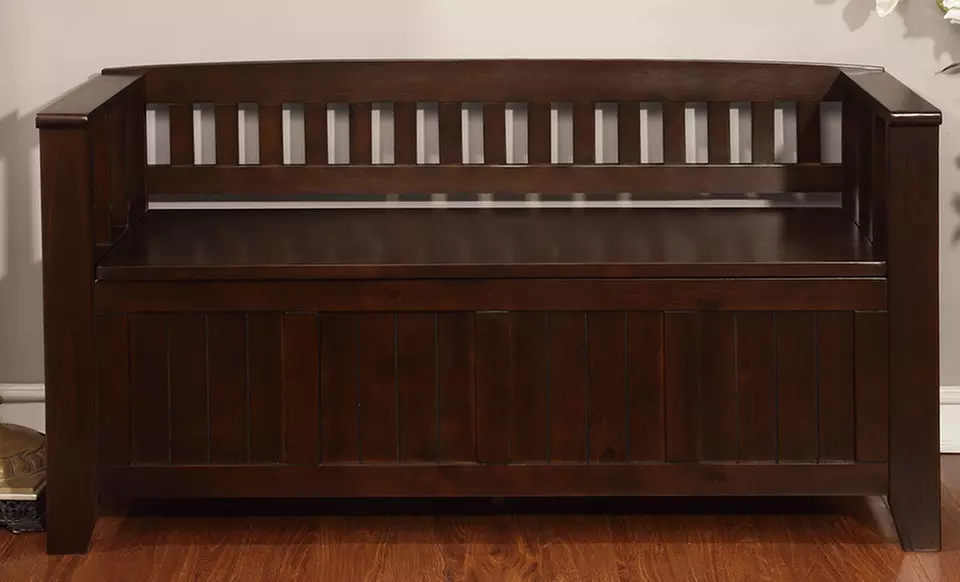 Simpli Home Entryway Storage Bench. Multiple Styles Available from $144.99–$149.99. Free Returns. - Second Medium