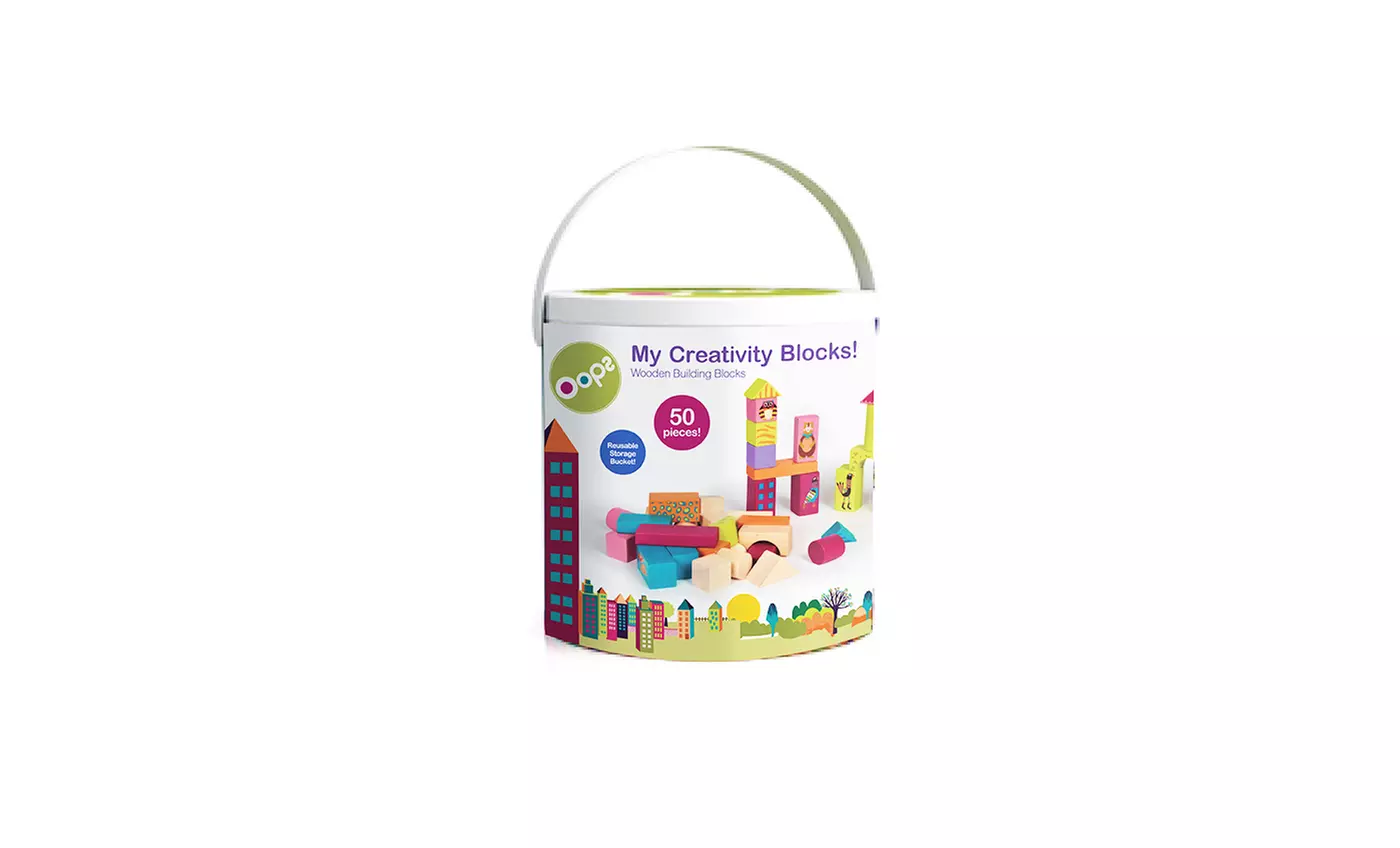 My Creativity Blocks 50-Piece Wooden Building-Blocks Set - Second Medium