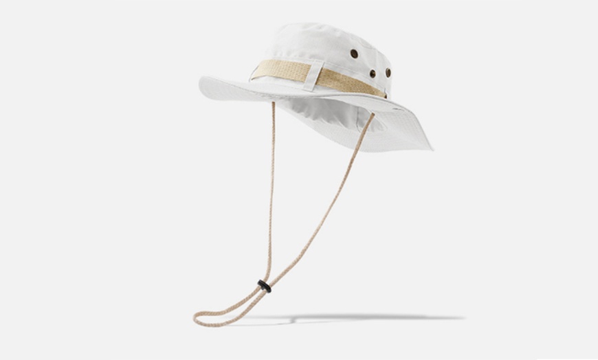 Image 9: Foldable Wide-Brim Fishing Hat