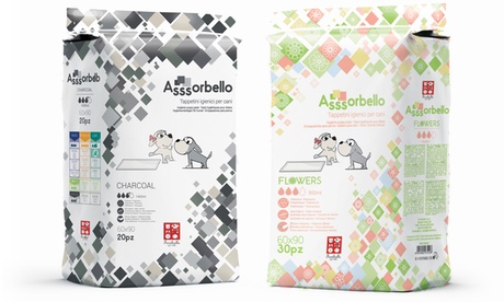 Fino a 320 tappetini igienici Ferribiella Asssorbello per cani, disponibili in 2 tipologie e varie dimensioni
