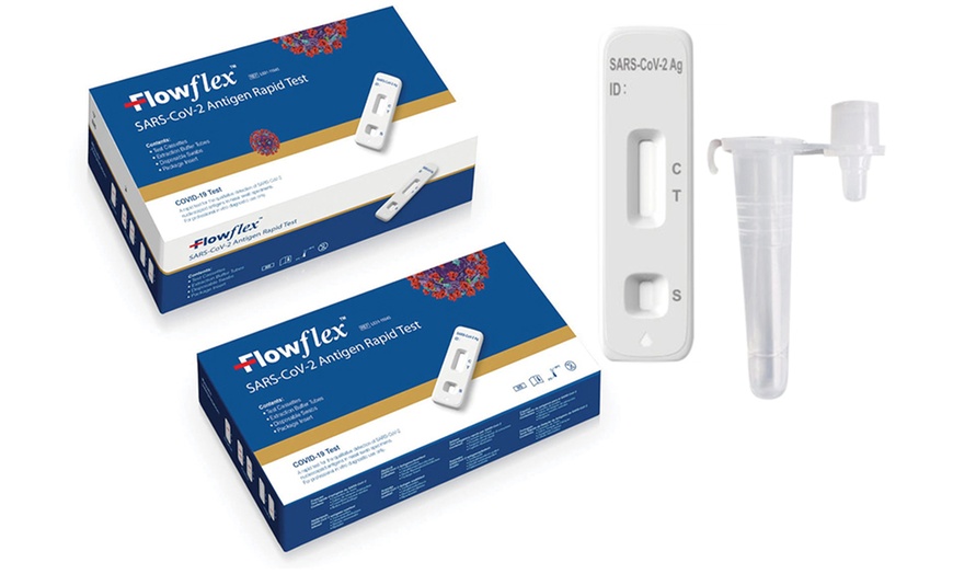 Image 1: Up to Five FlowFlex Rapid Lateral Flow Covid-19 Antigen Tests