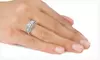 14-Karat White-Gold Three-Stone Diamond Rings (Up to 61% Off). Multiple Styles Available. Free Shipping.